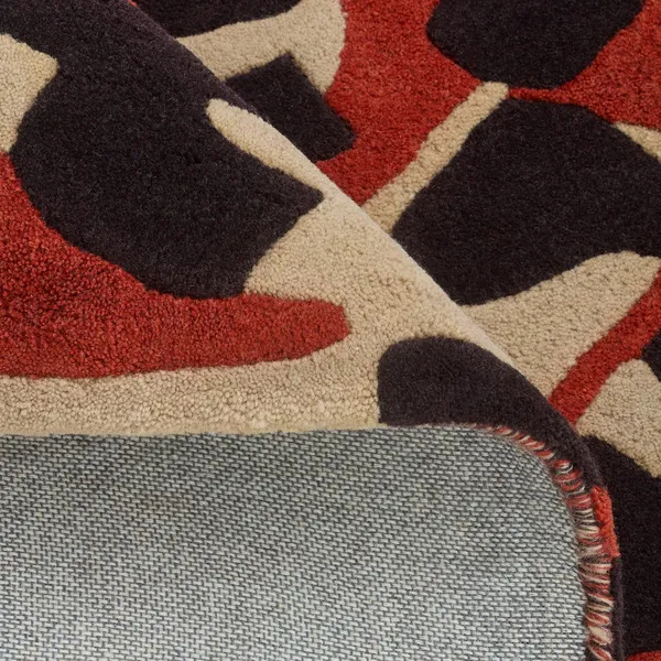 Leopard Teppich 180x270 cm Rot
