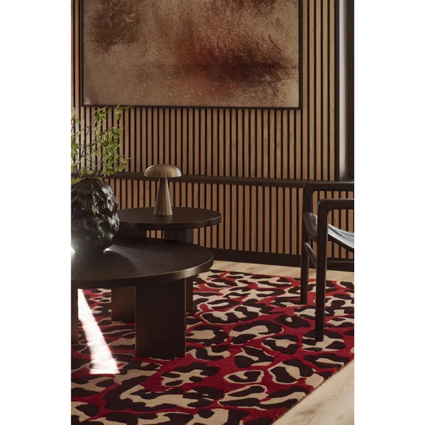 Leopard Teppich 180x270 cm Rot