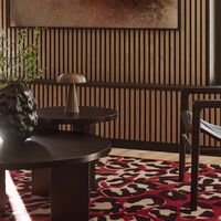 Leopard Teppich 250x350 cm Rot