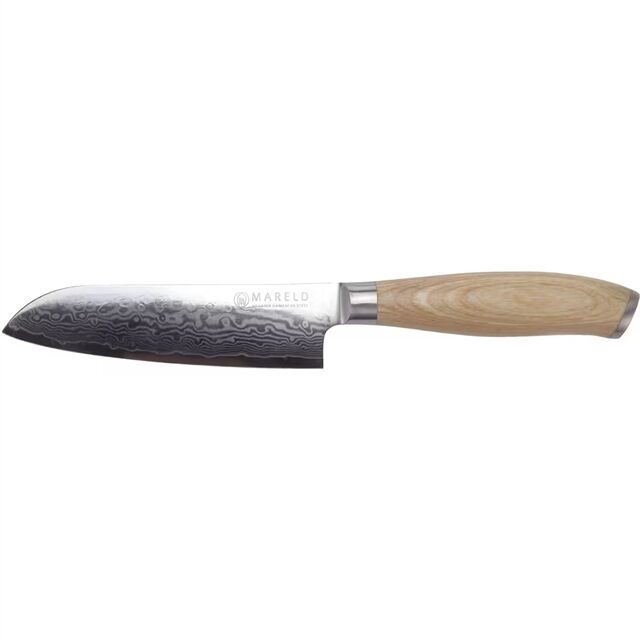 Akio Japanese Couteau Santoku 13 cm Bois Clair