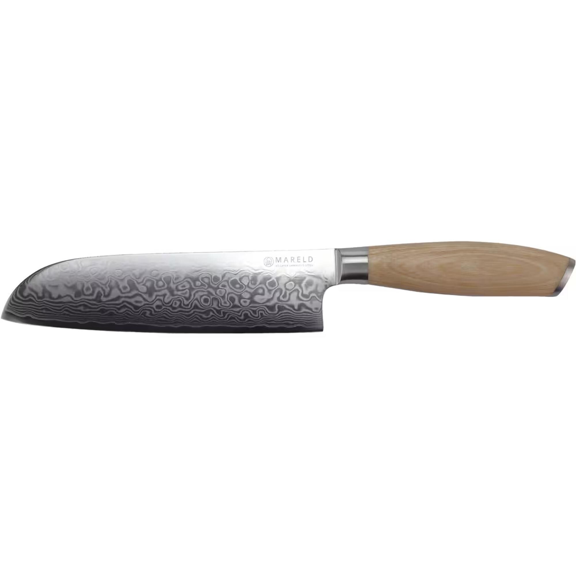 Akio Japanese Couteau Santoku 18 cm Bois Clair