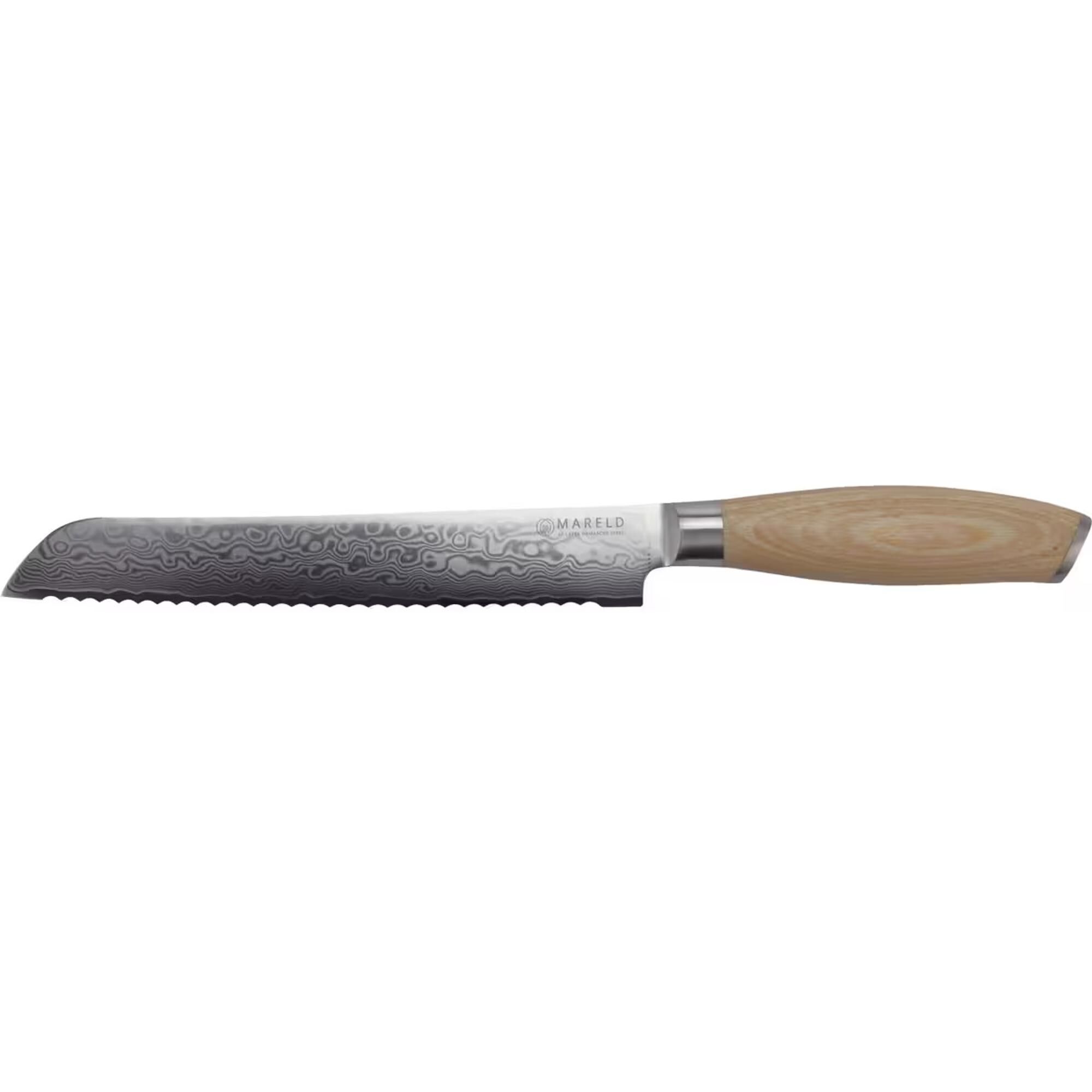 Akio Japanese Couteau à Pain 20 cm Bois Clair
