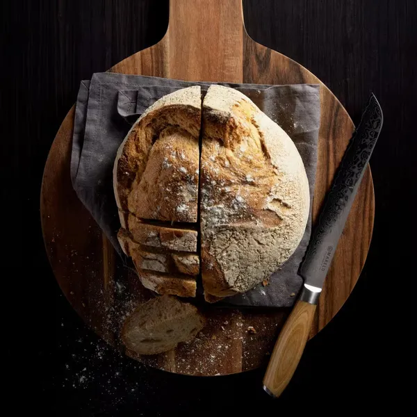 Akio Japanese Brotmesser 20 cm Helles Holz