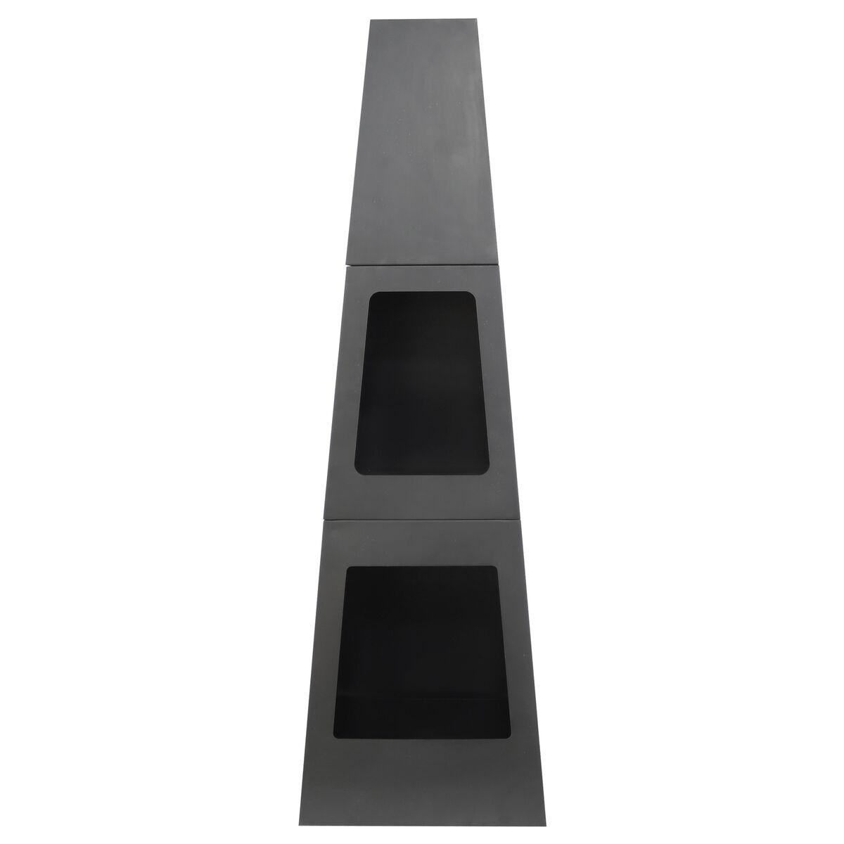 Outdoor Fireplace With Storage Black