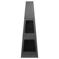 Outdoor Fireplace With Storage Black