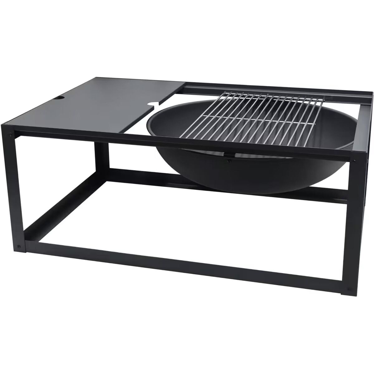 BBQ Eldstad Med Grillgaller Svart