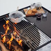 BBQ Eldstad Med Grillgaller Svart