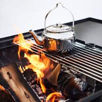 BBQ Eldstad Med Grillgaller Svart