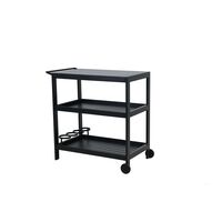 Outdoor Kitchen Side Table With Wheels Black