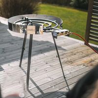 Gasbrännare Med 3 Ringar 78 cm Svart