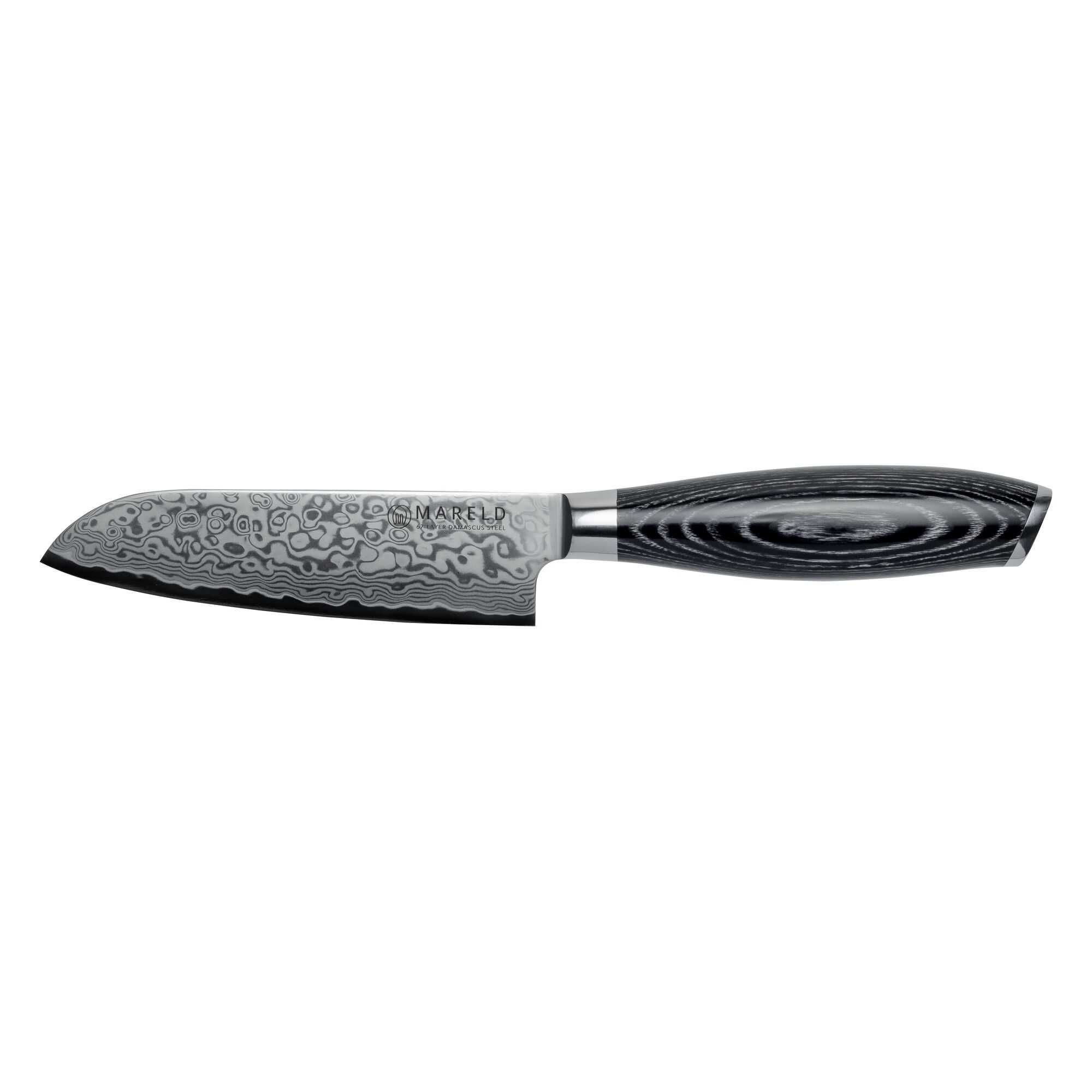 Akio Japanese Couteau Santoku 13 cm Noir