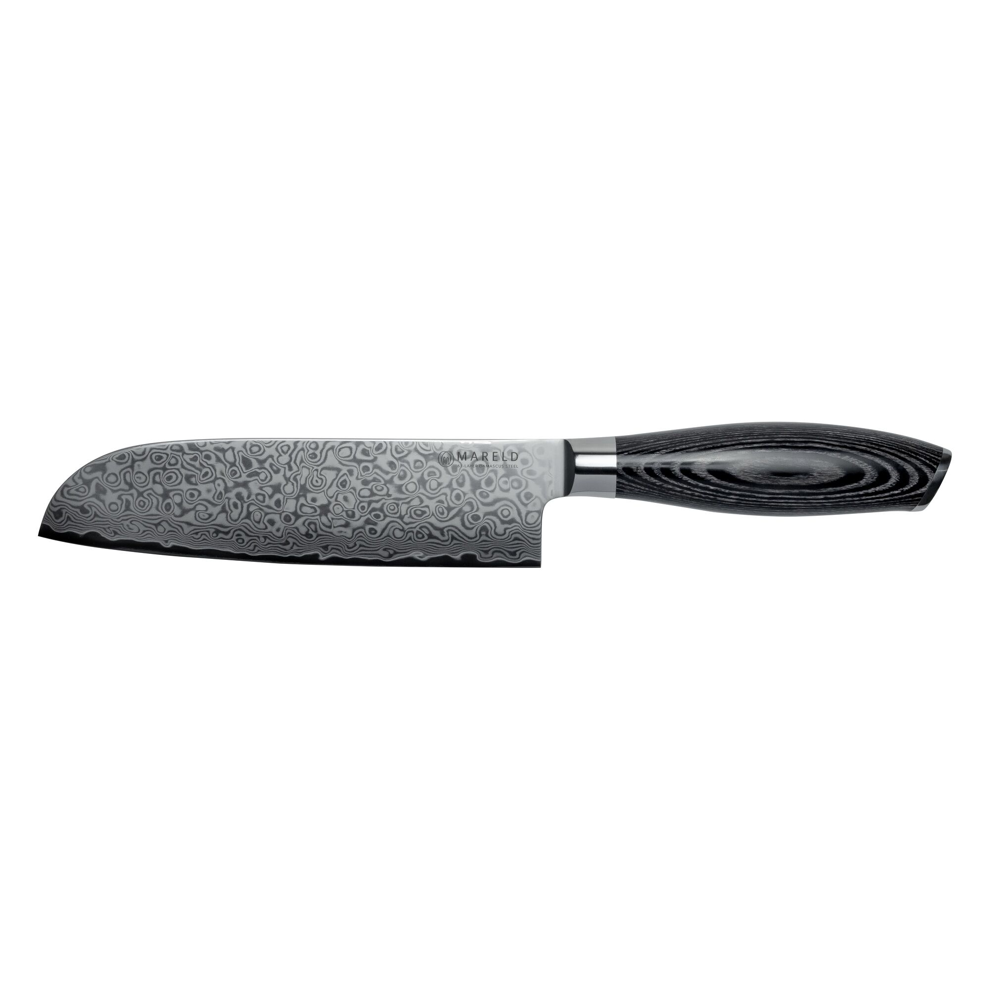 Akio Japanese Couteau Santoku 18 cm Noir