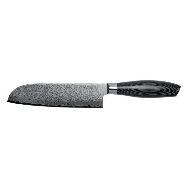 Akio Japanese Coltello Santoku 18 cm Nero