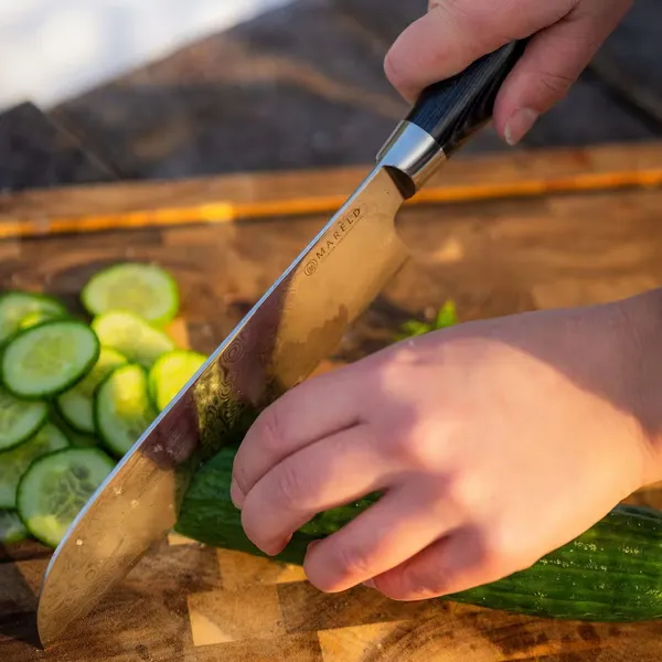 Akio Japanese Santokukniv 18 cm Sort