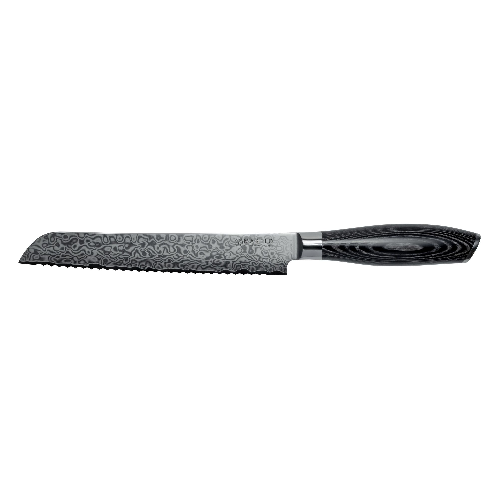 Akio Japanese Couteau à Pain 20 cm Noir