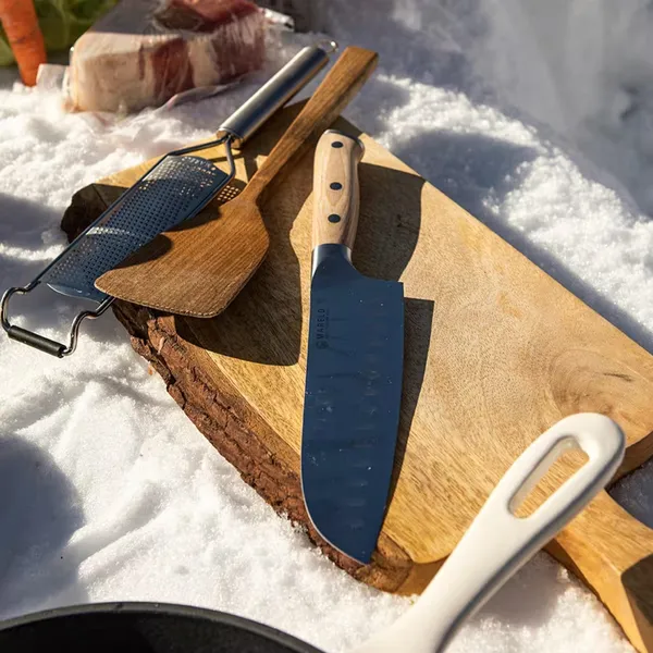 European Santokukniv 18 cm Sort