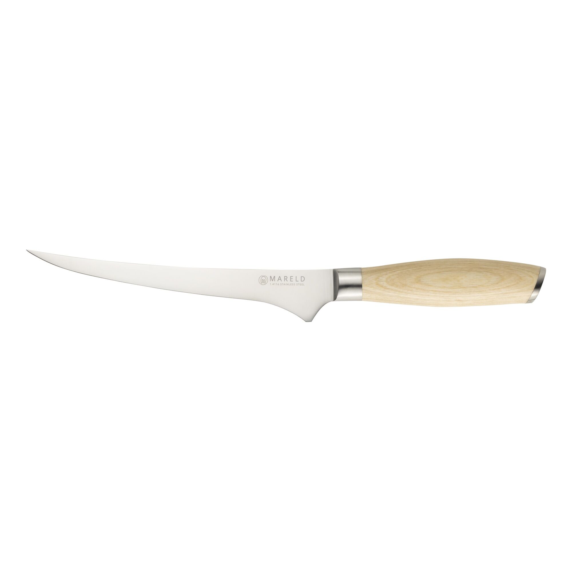 Akio Japanese Couteau à Filet Flexible 19 cm Bois Clair