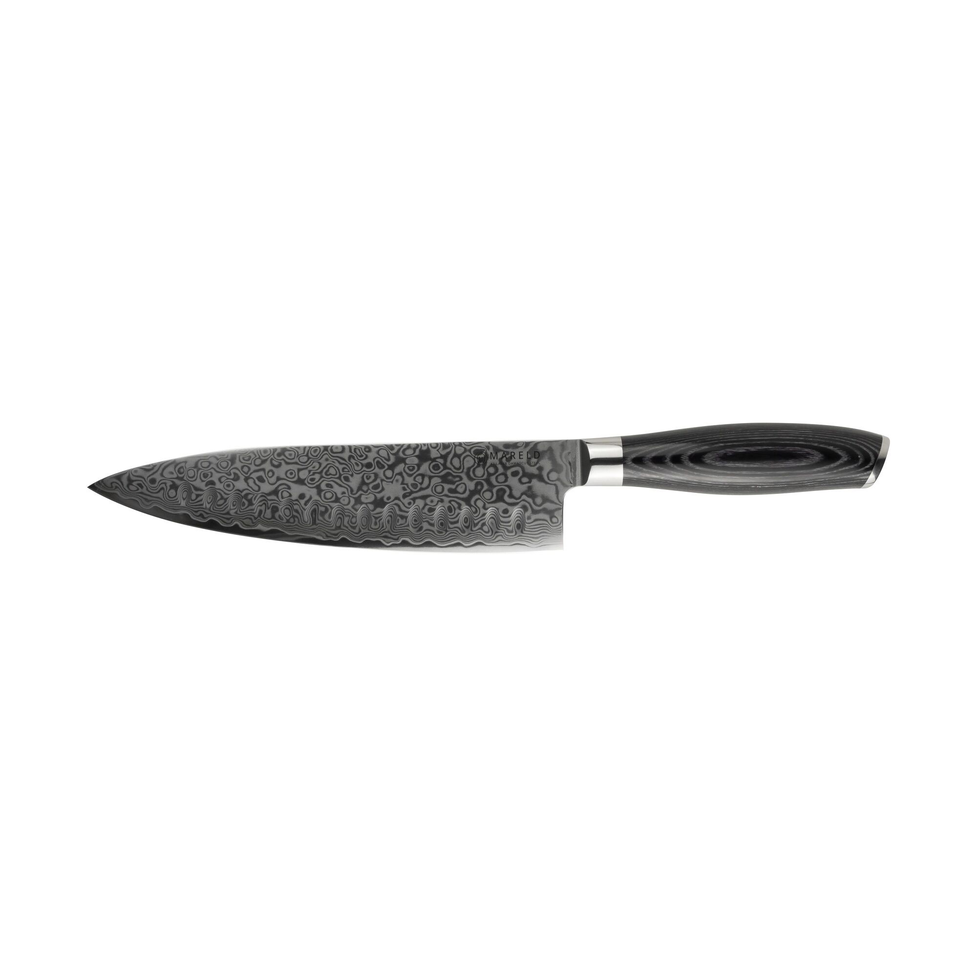 Akio Japanese Couteau de Chef Finition Olive 21 cm Noir