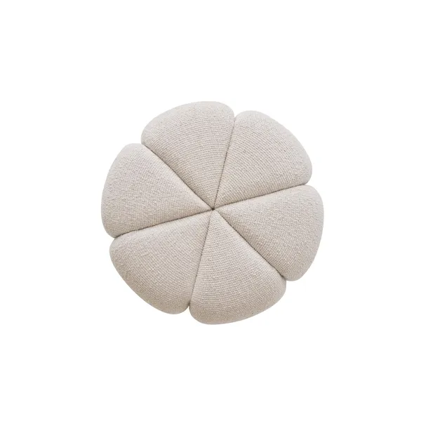 655 Pouf Wavy Off White/ Light Gray