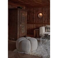 655 Pouf Wavy Off White/ Light Gray
