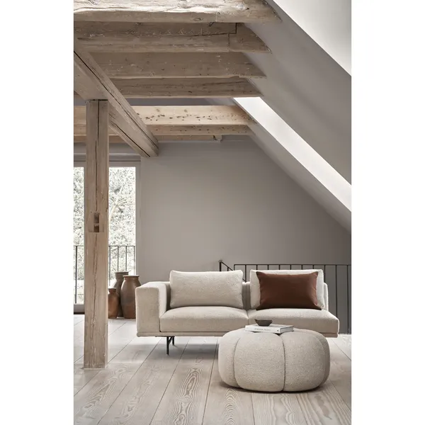 655 Pouf Wavy Off White/ Light Gray