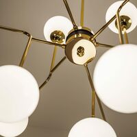 Galassia Hanglamp 6 Goud/ Wit