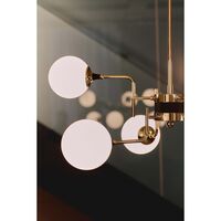 Galassia Hanglamp 6 Goud/ Wit