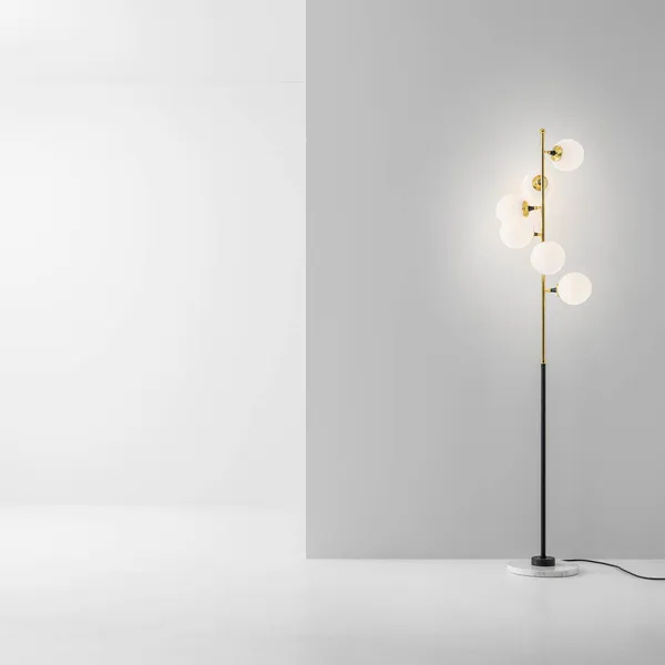 Galassia Vloerlamp Goud/ Wit