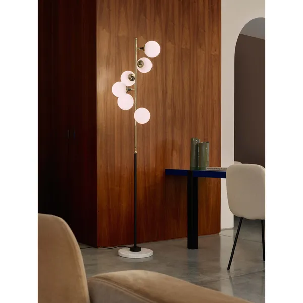 Galassia Vloerlamp Goud/ Wit