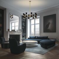 Megafono Pendel 16 Guld/Sort/Ivory