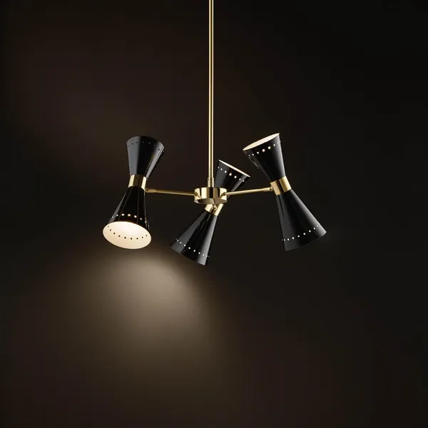 Megafono Pendel 6 Guld/Sort/Ivory