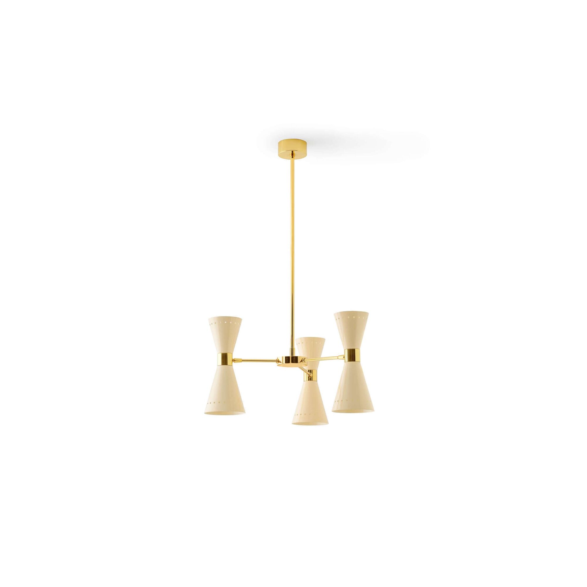 Megafono Pendel 6 Guld/Ivory