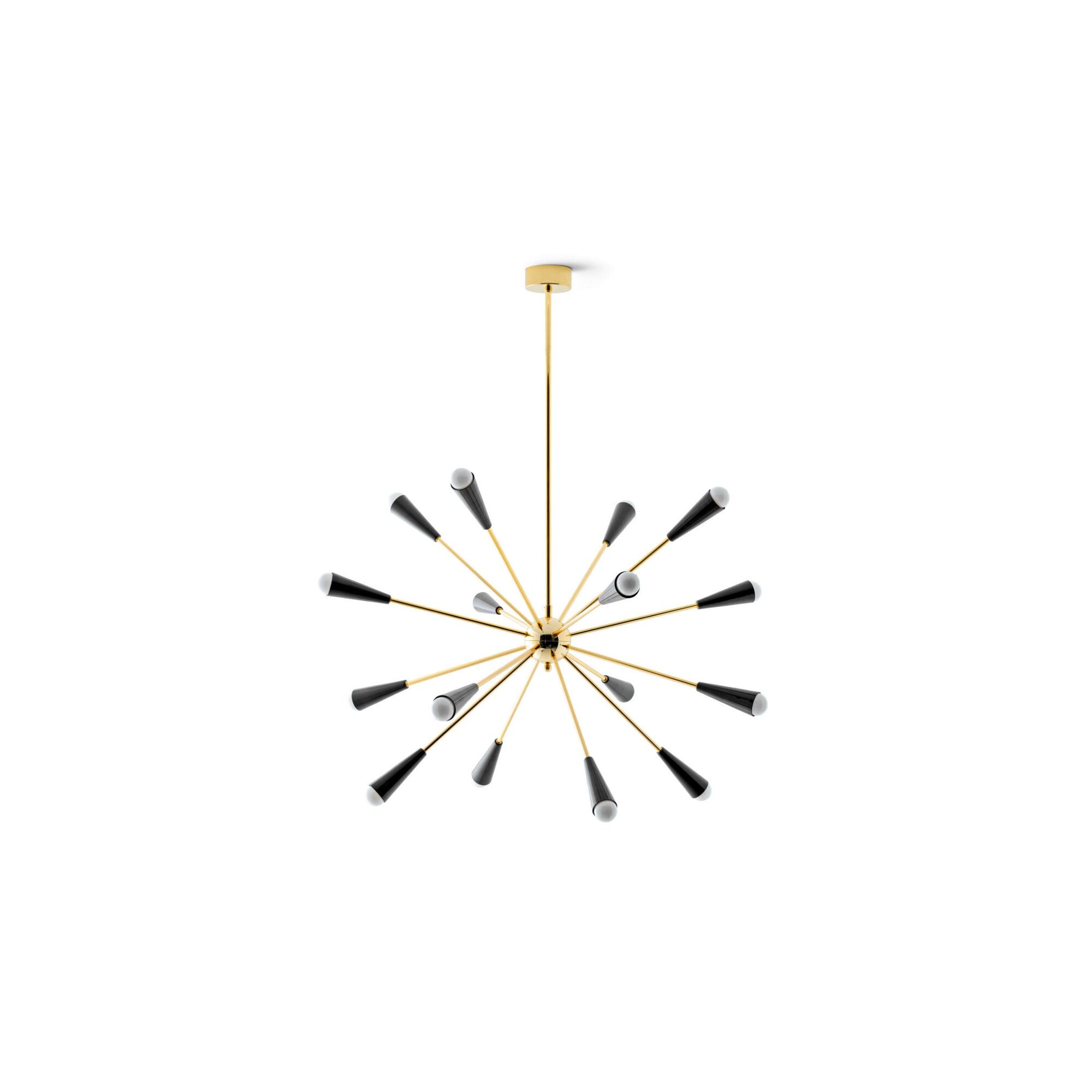 Sputnik Pendel 16 Guld/Sort
