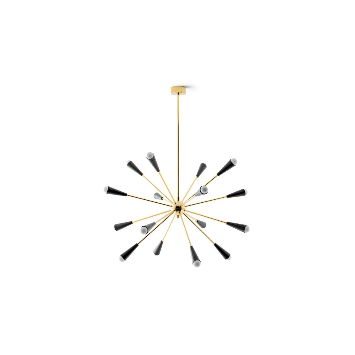Lámpara Colgante Sputnik 16 Oro/ Negro