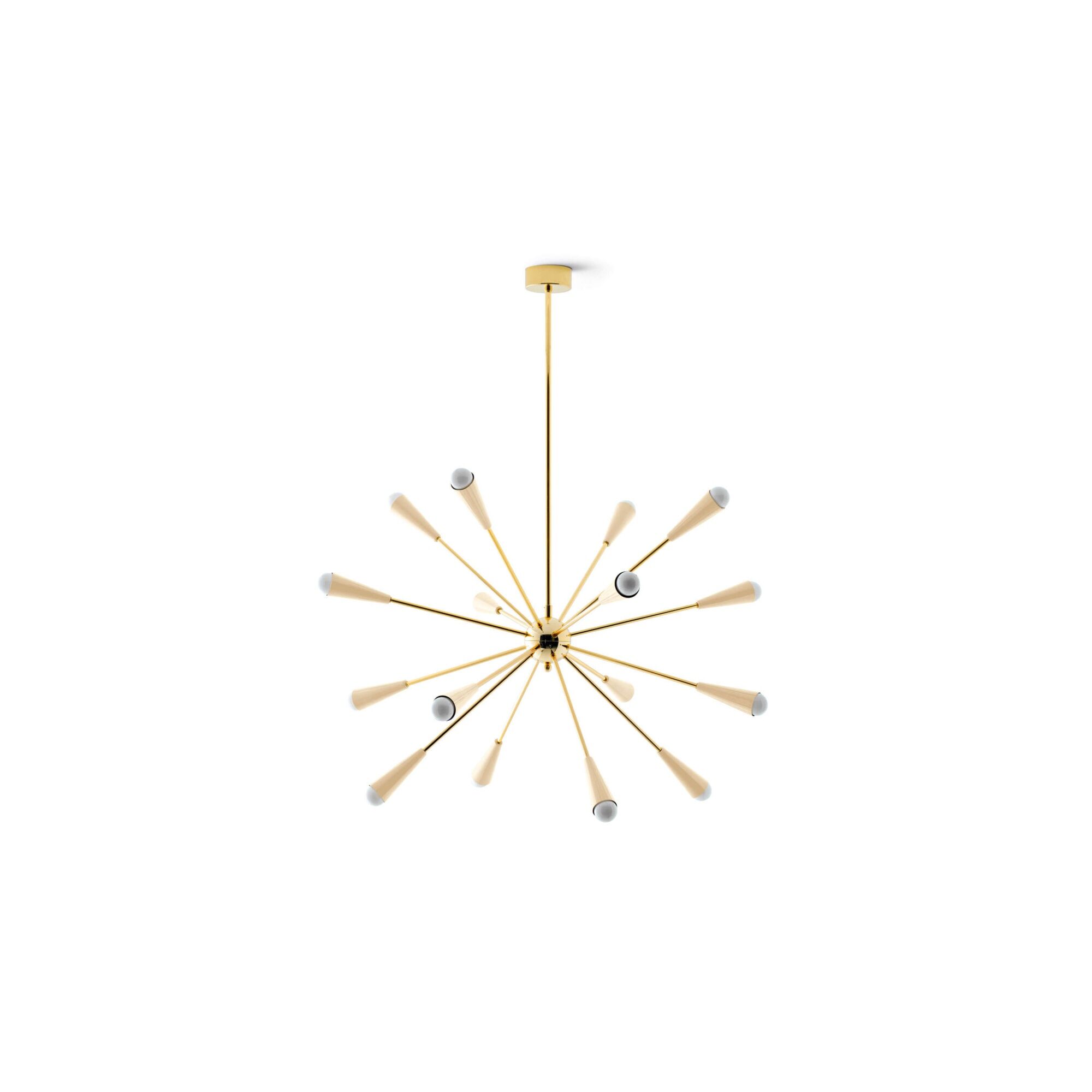 Sputnik Pendel 16 Guld/Ivory