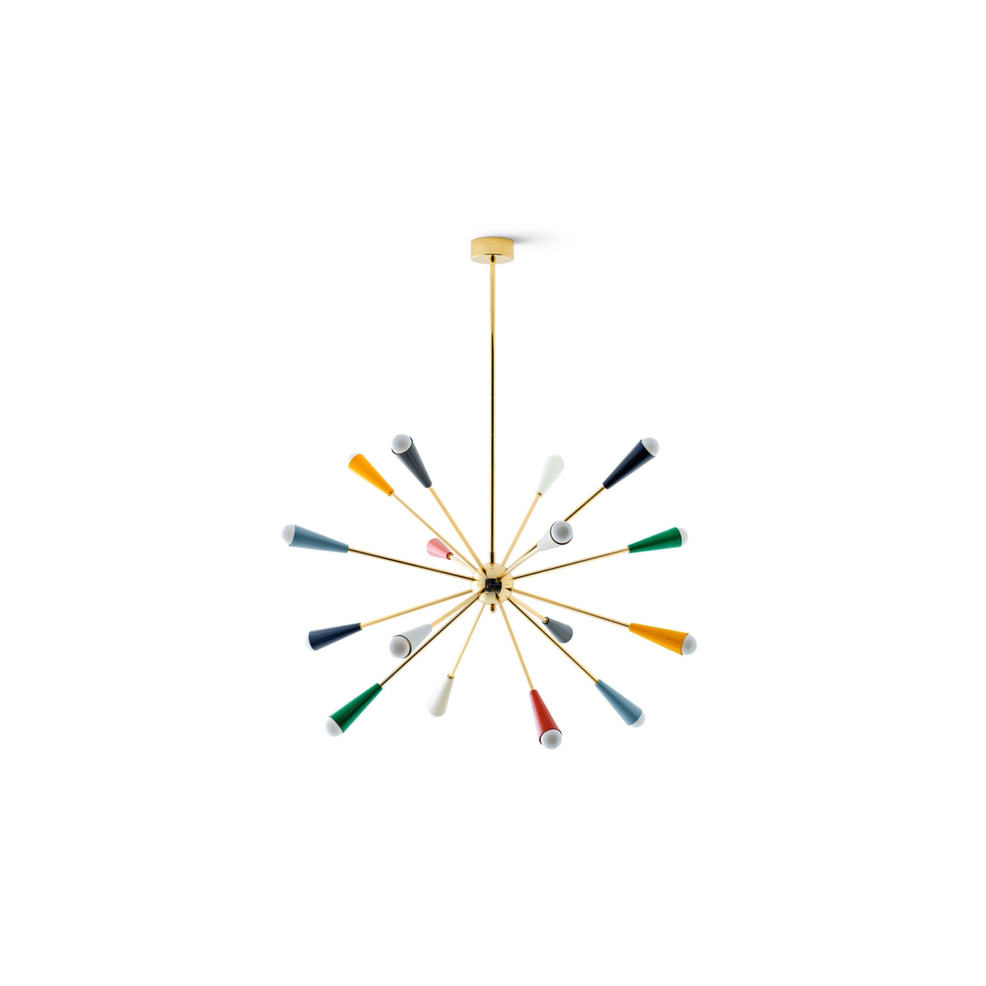 Sputnik Pendel 16 Guld/Multi