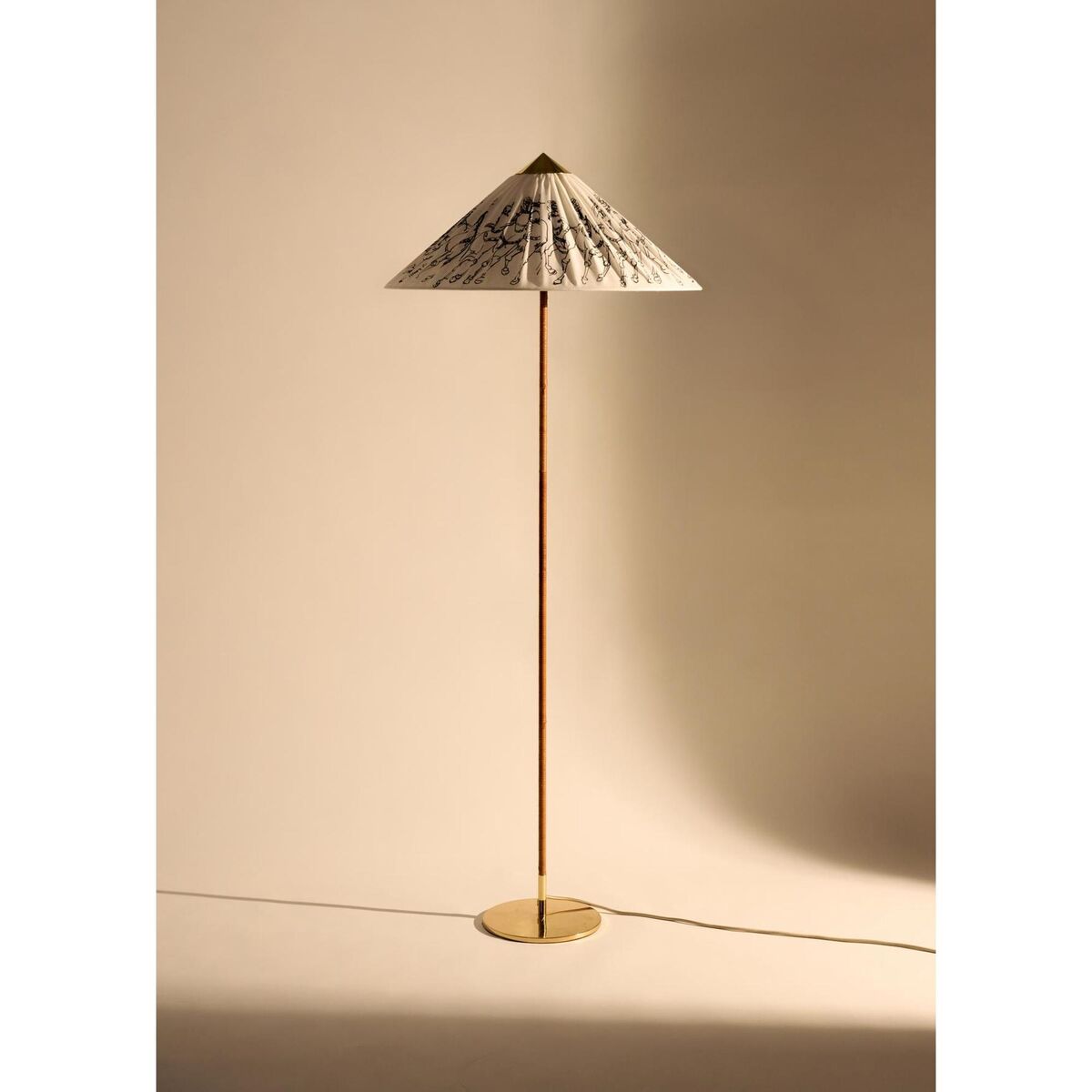 Tynell Collection 9602 Garro Éditions Floor Lamp Brass/Harigey Circus Horses
