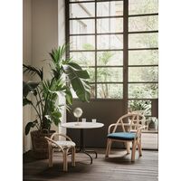 Bistra Dining Chair With Armrests Ebony Painted Rattan/Reales Limonta 003