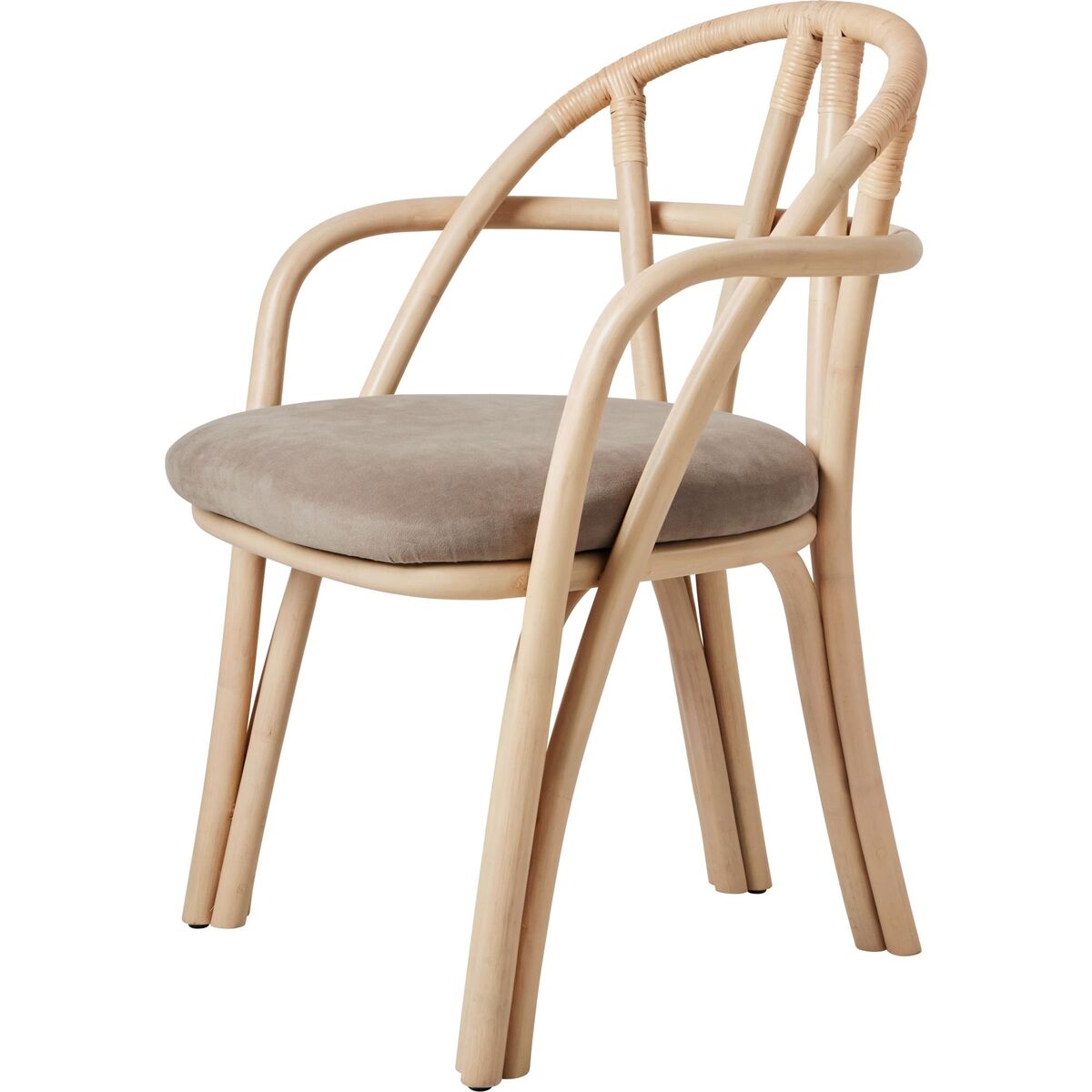 Bistra Spisebordsstol Med Armlæn Natural Lakeret Rattan/Fustagno Limonta 002