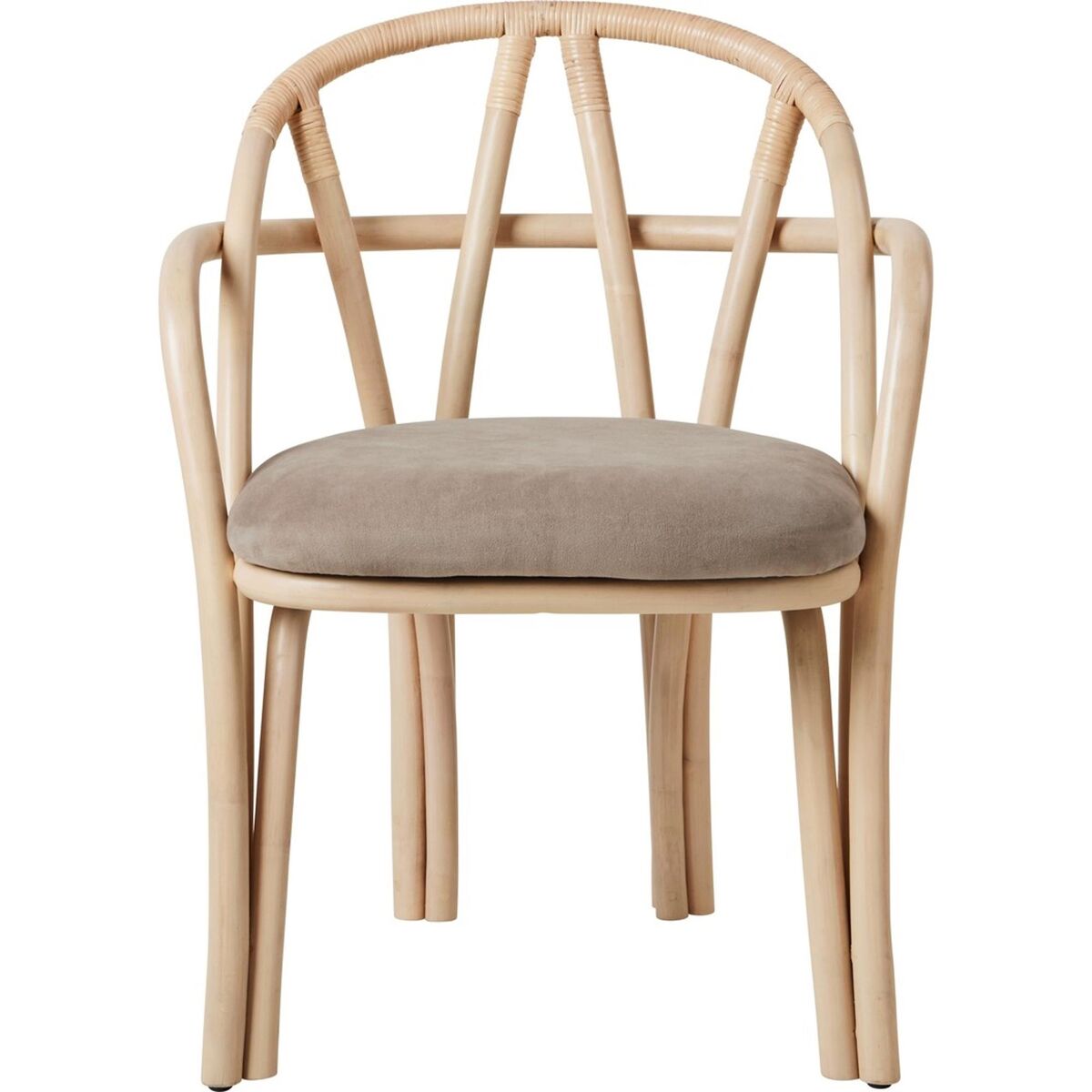 Bistra Spisebordsstol Med Armlæn Natural Lakeret Rattan/Fustagno Limonta 002