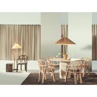 Bistra Spisebordsstol Med Armlæn Natural Lakeret Rattan/Fustagno Limonta 002