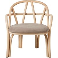 Sillón Bistra Ratán Lacado Natural/Fustagno Limonta 002