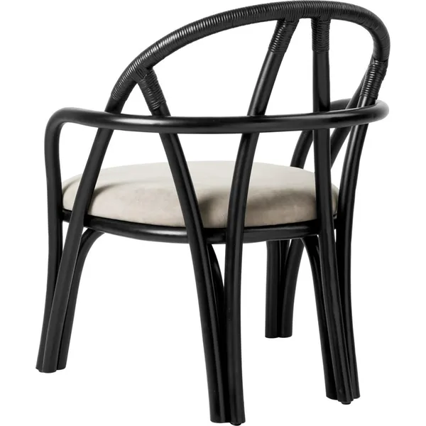 Sillón Bistra Ratán Pintado Ébano/Fustagno Limonta 001