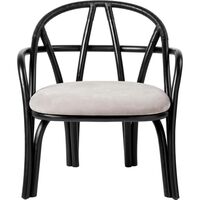 Sillón Bistra Ratán Pintado Ébano/Fustagno Limonta 001