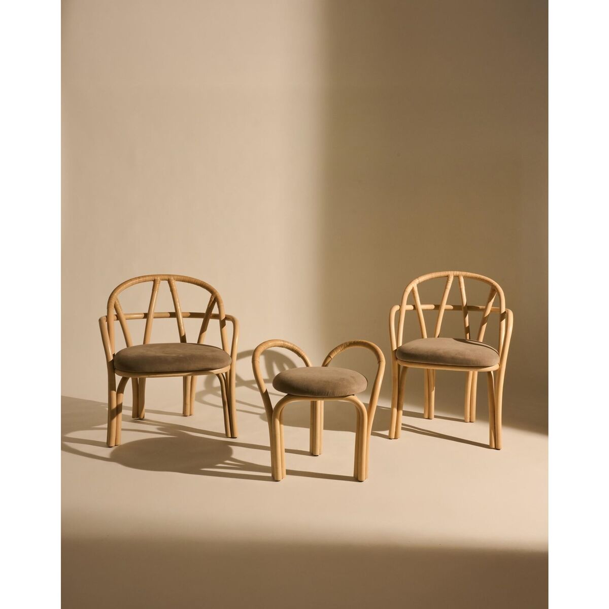 Bistra Tabouret Rotin Laqué Naturel/Fustagno Limonta 002