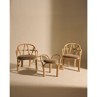 Bistra Tabouret Rotin Laqué Naturel/Fustagno Limonta 002
