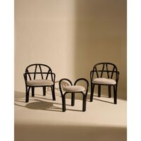 Bistra Stool Ebony Painted Rattan/Fustagno Limonta 001