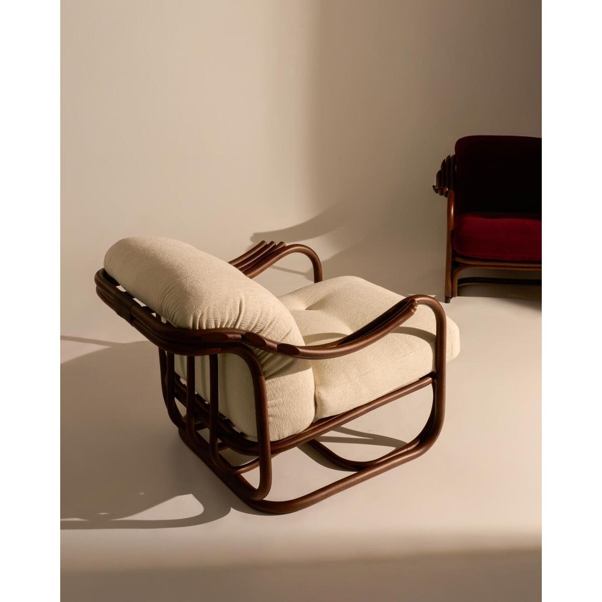 Poltrone Tria Sessel Dunkles Rattan/Reales Limonta 001