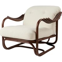 Sillón Poltrone Tria Ratán Oscuro/Bouclé 001