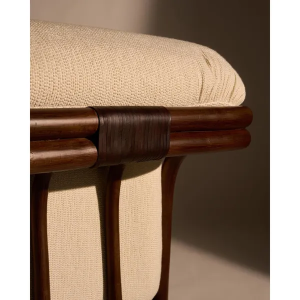 Poltrone Tria Armchair Dark Rattan/Bouclé 001